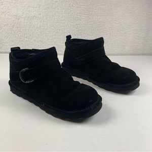 BEARPAW® Suede Micro Boot with NeverWet® Technology - Womens Size 7‎ Black 7498